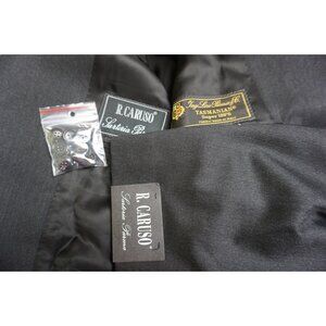 Raffaele Caruso Charcoal Loro Piana 120s 2 Pc Suit Jacket Pants 44US 54EU NEW